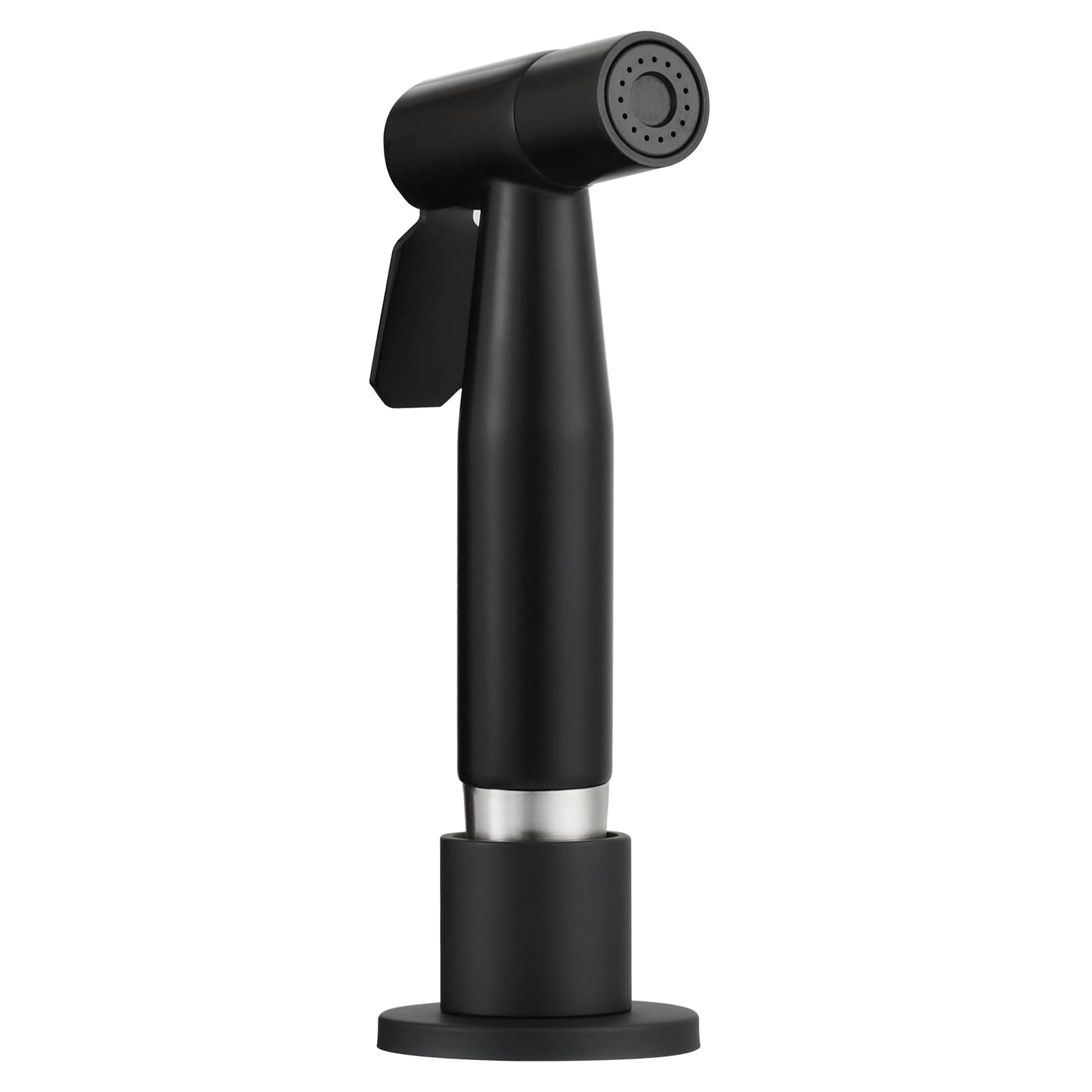 Photo 1 of CIENCIA Kitchen Sink Side Sprayer Set Stainless Steel Pull Out Spray Head with Hose and Holder, Black, WS030CF