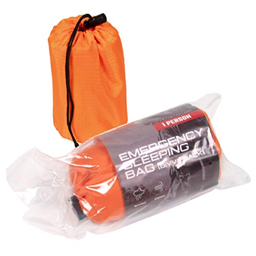 Rescue Guard Emergency Sleeping Bag Survival Blanket - Waterproof Bivy Sack for Winter Extreme Cold Gear Thermal Portable Outdoor Equipment (1)