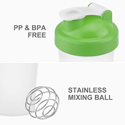 VIGIND 22 OZ Protein Shaker Bottle with Blender Mixer Ball, 100% BPA-Free Leak Proof Workout Cup Sports Nutrition Supplements Non-Slip Mix Shake Bottle - Thumbnail 2