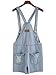Sheinside Women's Sky Blue Overalls Pocket Jumpsuit