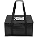 Insulated Food Delivery Bag Black Food Packing Nylon Bag 15in x 13in x 8in(H) Quality Thermal Insulated Food Carry Bag for Food Delivery Companies; Picnics,Trips, Shopping, Storage