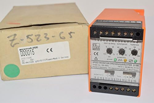 NEW IFM EFECTOR DD 0015 / D100 SPEED MONITOR, 110VAC, 50/60Hz, 5VA DC