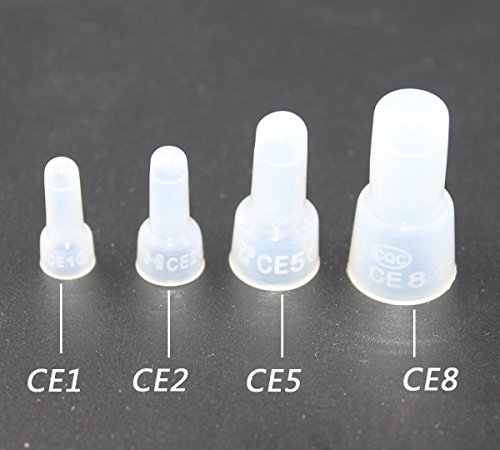 Rextin 1000pcs Transparent CE1 Protective Closed End Wire Crimp Connector Cap (1000PCS)