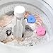 Washing Machine Floating Lint 2 Pcs, Reusable Flower-Type Washing Machine Filter Mesh Bag Hair Filter Net Pouch (Blue + Pink)