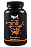 Vitamin D3 5000 IU 360 Softgels, Non GMO Vitamin D Supplement Supports Calcium Absorption for Strong Teeth & Bones, Healthy Muscle Function & Immune System Support, One Year Supply by Impact Nutrition