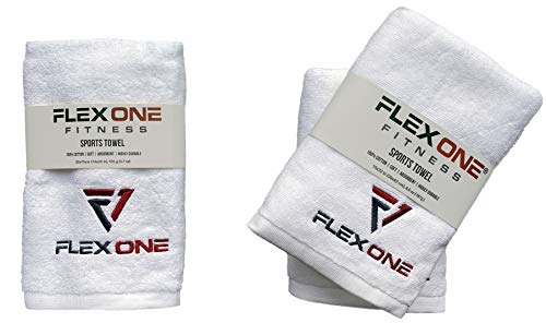 FlexOne Fitness Sports Towel, Quick Absorption, Soft, Easy to Wash, Highly Durable, 100% Cotton