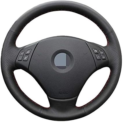 Leder Lenkradbezug Schwarz Für BMW E46 E39 - Handgenäht Mit Diagonalem Nahtmuster