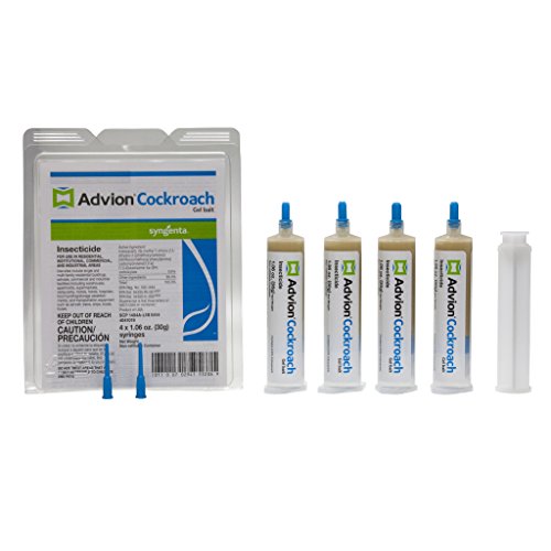HOME-OUTDOOR Syngeta Dupont Advion Cockroach Gel Bait 4 Each 30 Gram Tubes with 1 Plunger. Kill German, American,
