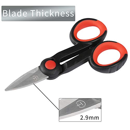 BXIO tijeras de Pesca Angelschere mit Umhängeband und Nylonscheide, strapazierfähig, rutschfest, Faserkabelschneider… – Bild 4