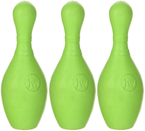 (3 Pack) JW Pet iSqueak Bouncin' Bowlin Pin Dog Toy