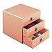 InterDesign 3-Drawer Storage Organizer for Cosmetics, Makeup, Beauty Products or Kitchen/ Office Supplies, Coral