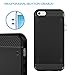 LUVVITT [Sleek Armor] Slim Shock Absorbing Flexible Back Cover TPU Rubber Case Designed for Apple iPhone SE Special Edition (Not Compatible with iPhone SE 2020) - Black