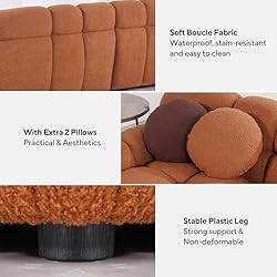 Alberobelo Boucle Sofa for Living Room, Cloud Couch