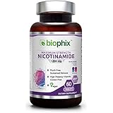 B-3 Nicotinamide 1000 mg 60 Tabs Extra Strength Slow Release Natural Flush-Free Vitamin Formula | Gluten-Free Nicotinic Amide Niacin | Supports Skin Health | UV Protection | Cell Repair Support