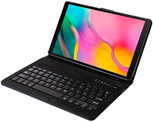 Bluetooth Keyboard Case (QWERTY) for Samsung Galaxy Tab A 10.1 (2019) Red with Spanish Keyboard. Contains the letter Ñ. Black - Image 3