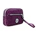 Tiny Chou Dual Layers Zipper Purse Waterproof Nylon Wristlet Bag Clutch Handbag Cell Phone Pouch