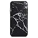 GOLINK Case for iPhone X/iPhone Xs, Marble Series Matte Finish Slim-Fit Ultra-Thin Anti-Scratch Shock Proof Dust Proof Anti-Finger Print TPU Gel Case for iPhone X/iPhone Xs - Black Marble III primary