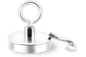 DTLHCNCT 300 lbs(136 KG) Pulling Strong Neodymium N52 Fishing Magnets,Rare Earth Magnet with Double Substitution Handle Diame