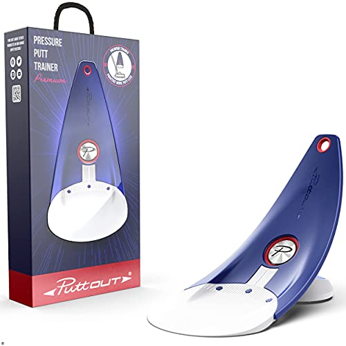 PuttOUT Premium Pressure Putt Trainer, Perfect Your Golf Putting, Great Britain Limited Edition, Blue,