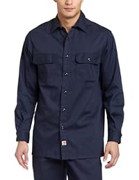 Carhartt S224 - Camisa de trabajo de sarga para hombre con botones frontales