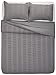Amazon Brand – Pinzon Seersucker Duvet Cover Set - King, Platinum