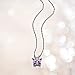 Amazon Collection Sterling Silver Gemstone Butterfly Pendant Necklace, 18
