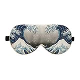 Alaska Bear Natural Silk Sleep Mask, Blindfold, Super Smooth Eye Mask (Great Wave)