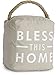 Pavilion Gift Company 72151 Bless This Home Door Stopper, 5 by 6-Inch , Gray,Tan/Beige/ White