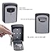 YA MI 4-Digit Key Lock Box, Outdoor Waterproof Hidden Wall Mounted Key Safe - Key Storage Lock Box for House （Gray）