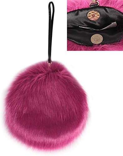 Women's Wristlet Purse, Cute Faux Fur Feather Clutch Winter Vintage Handbags Party Costume Accessories Bags