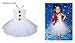 Tutu Dreams New Years Eve Party Snowman Costume for Toddler Girls with Red Scarf (5-6X,White)