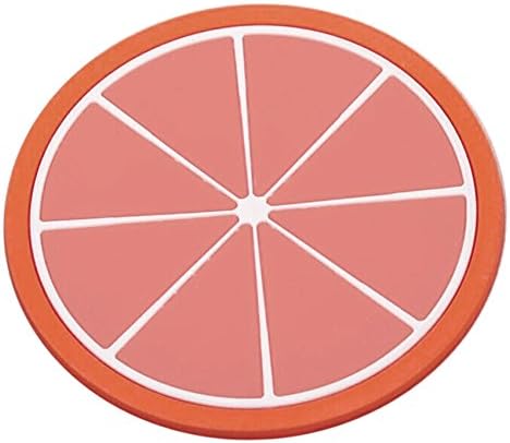 vijTIAN 1pcs Fruit Coaster Colorful Silicone Cup Drinks Holder Mat Tableware Placemat Pure Natural Silicon Products Environmental Health