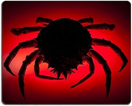 Amazon マウスパッドのゲームのマウスパッド怖いシルエットヨーロッパのクモのカニの影 の赤いバックライト効果スタジオのマジャsquinadoホットプレートスパイダーカニ料理pn00x562 Yanteng マウスパッド 通販
