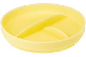 Olababy 100% Silicone Suction Plate | Toddler Plates with Suction | Divided Plates for Kids | Self Feeding Baby Essentials | Food Grade Silicone | Baby Registry Must Haves | Microwave Dinner Plates