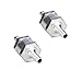 Excelvan 2 Packs 6MM/0.24Inch 1/4” Chrome Aluminium Fuel Non-return One Way Check Valve Oil Petrol Diesel Marine Water