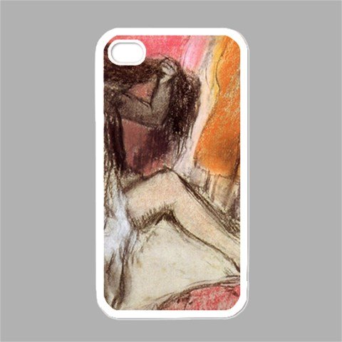 Seated female nude on a chaise lounge By Edgar Degas White iPhone 5 Case