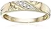 Amazon Collection 10k Yellow Gold Diamond-Accent Wedding Band
