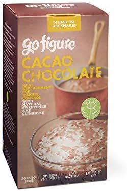 gofigure Healthy Meal Replacement Shake with Patented Slimbiome | Cacao Chocolate | 14 Meal Sachets | 201 Calories |