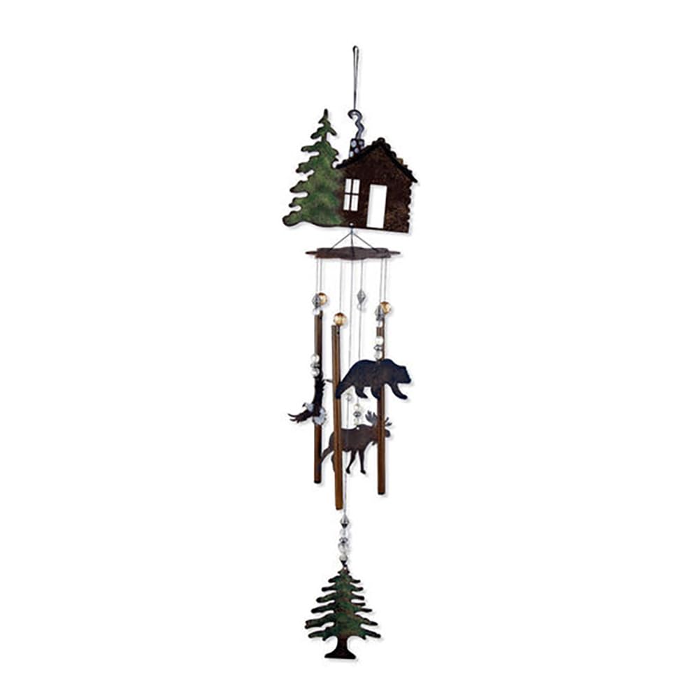 Sunset Vista Designs Wilderness Wonders Cabin Fever Wind Chime, 28"