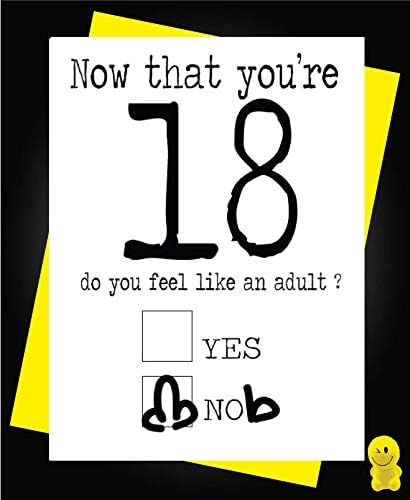 Funny Milestone Birthday Card For Him - 21st, 30th, 40th, 50th, 60th Age Range Collection (18th), Vibrant, Standard