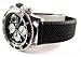 Mens Rubbertech (TM) 18mm Wide Silicone Rubber Watchband Stainless Steel Deployment Buckle - by JP Leatherworks