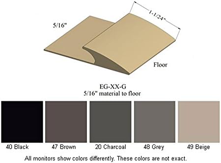 Johnsonite Edge Guard (EG-XX-G) for 5/16" Material to floor - 5 colors to choose from (Black)