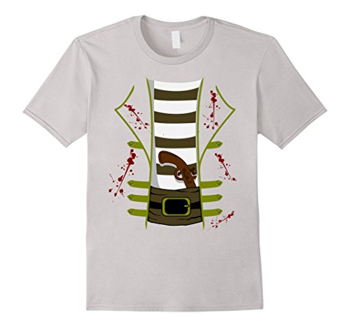 Bloody or Zombie Pirate With Gun Halloween Costume T-shirt