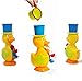FUNERICA Large Yellow Duck Bath Toy for Toddler and Baby - Super Interactive Bathtub Water Fun! Bonus: Floating Fish