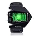 ToughstyTM Cool Children Gift Sport Cuff Watch Airplane Shape Aviator Pilot LED Flashlight Alarm Wristwatch for Kids