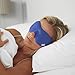 Bedtime Bliss Cotton Blend Adult Blue Solid Sleep Mask