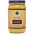 Ancient Organics Ghee, Organic Grass Fed Ghee Butter – Gluten Free Ghee, Clarified Butter, Vitamins & Omegas, Lactose Reduced