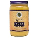 Organic Original Grass-fed Ghee, Butter by ANCIENT ORGANICS, 32 oz., Pasture Raised, Non GMO, Lactose - Casein - Gluten FREE, Certified KOSHER - 100% Organic Certified - USDA Approved (In Gift Box)