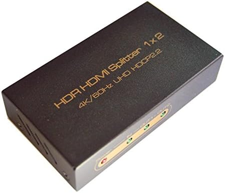 HUIERAV HDMI 2.0 HDMI Splitter 1x2 | Ultra HD 4K@60Hz Resolution | Metal Shell | HDCP 2.2 | 4Kx2K@60Hz/1080P/3D