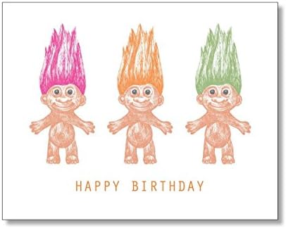 Happy Birthday TROLL DOLL Card